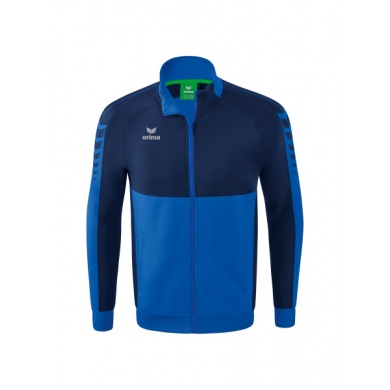 Erima Trainingsjacke Six Wings Worker (100% Polyester, Stehkragen, strapazierfähig) royalblau/navyblau Herren